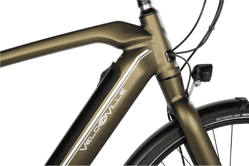 vélo à assistance électrique tout chemin batterie intégrée au cadre