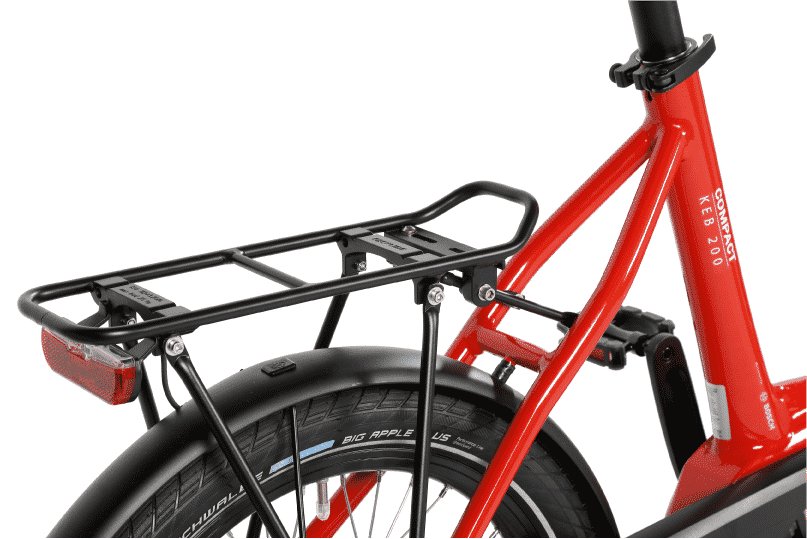vélo électrique petit format avec porte-bagages